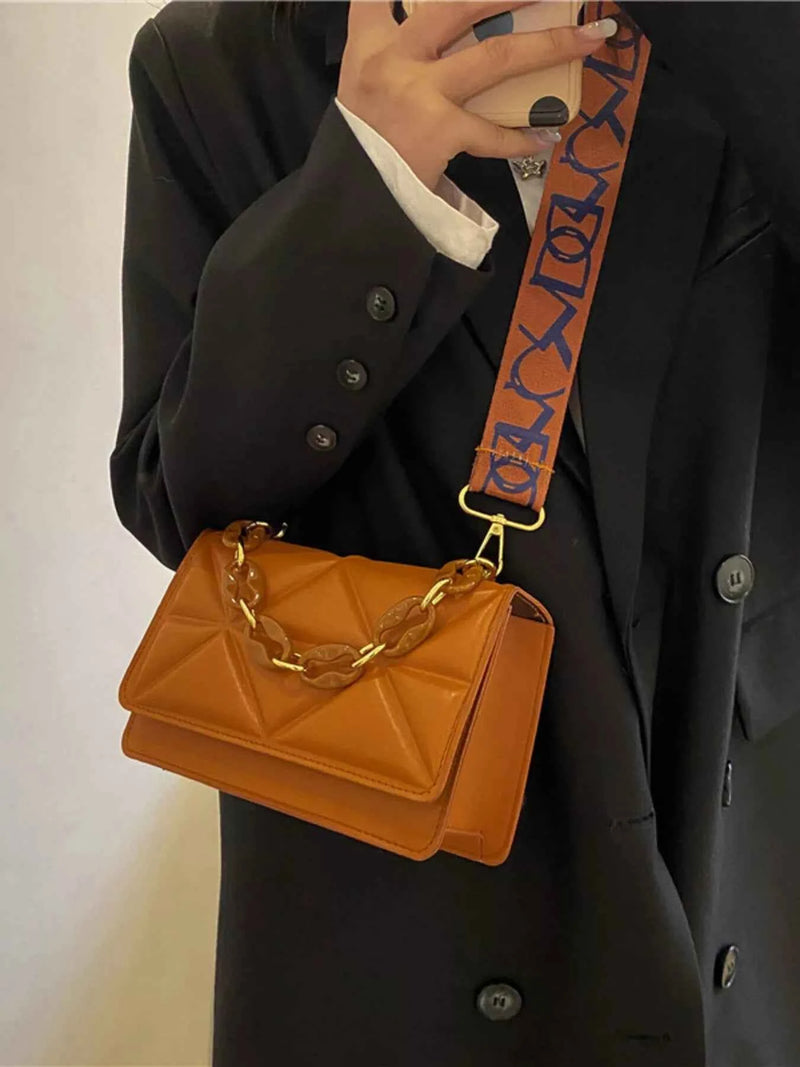 Quilted Adjustable Strap Crossbody Bag