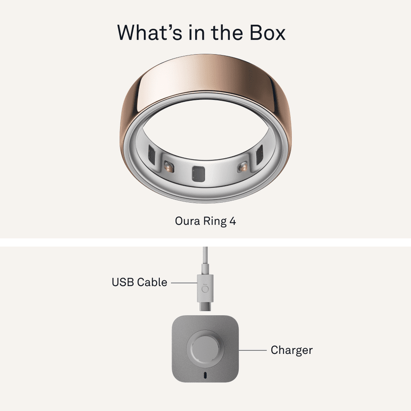 Oura Ring 4 – Smart Titanium Wellness Ring for Sleep, Fitness & Heart Tracking (8-Day Battery)