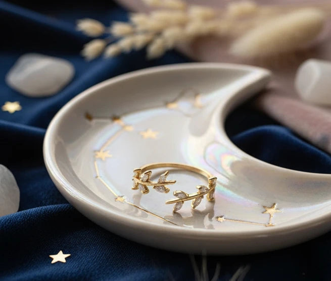 925 Sterling Silver Leaf Open Ring - Velvet Stardust Co.