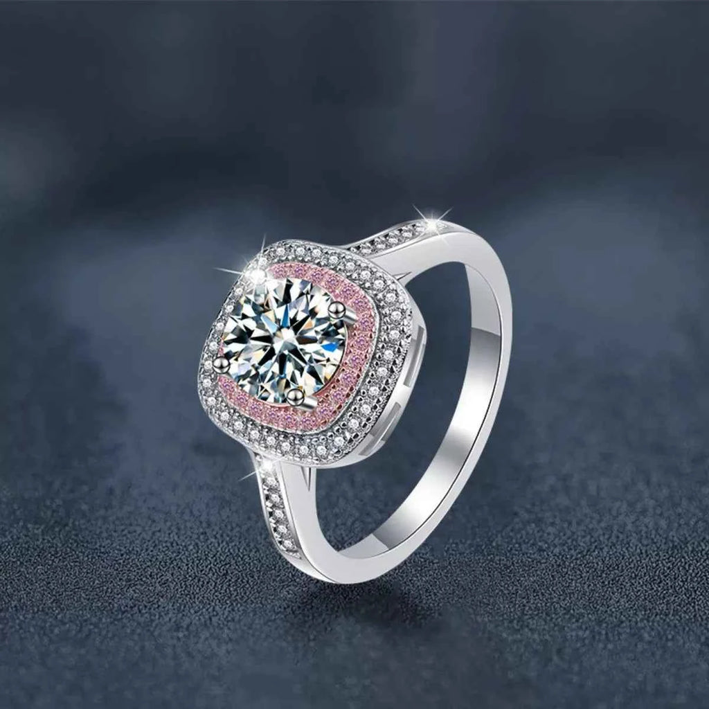 1 Carat Moissanite 925 Sterling Silver Ring