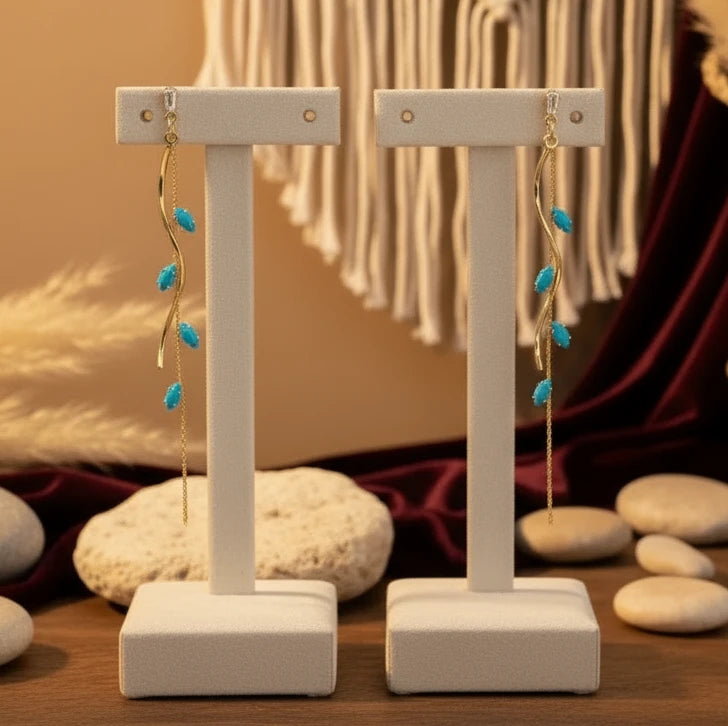 18K Gold-Plated Chain Drop Earrings - Velvet Stardust Co.