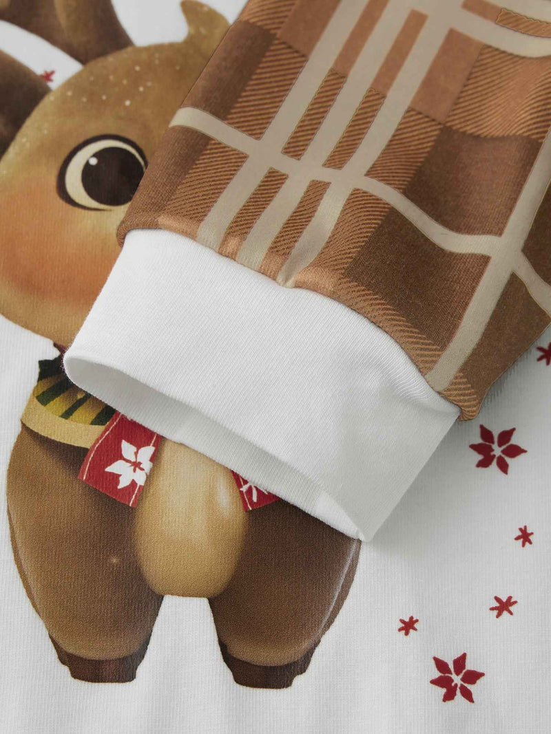 Jaweiwi Family Matching Christmas Pajama Set – Cozy Reindeer Plaid Sleepwear for the Holidays