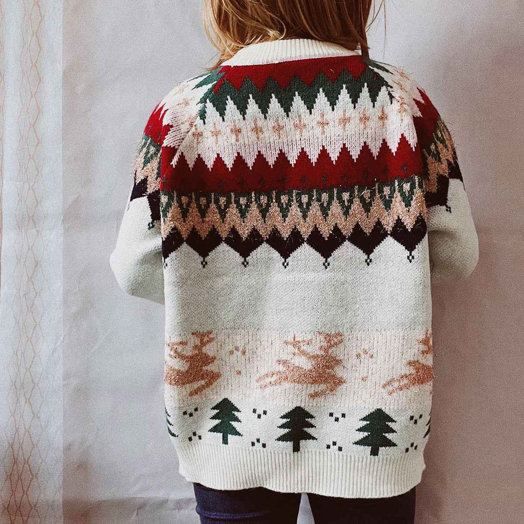Christmas Element Long Sleeve Sweater - Velvet Stardust Co.