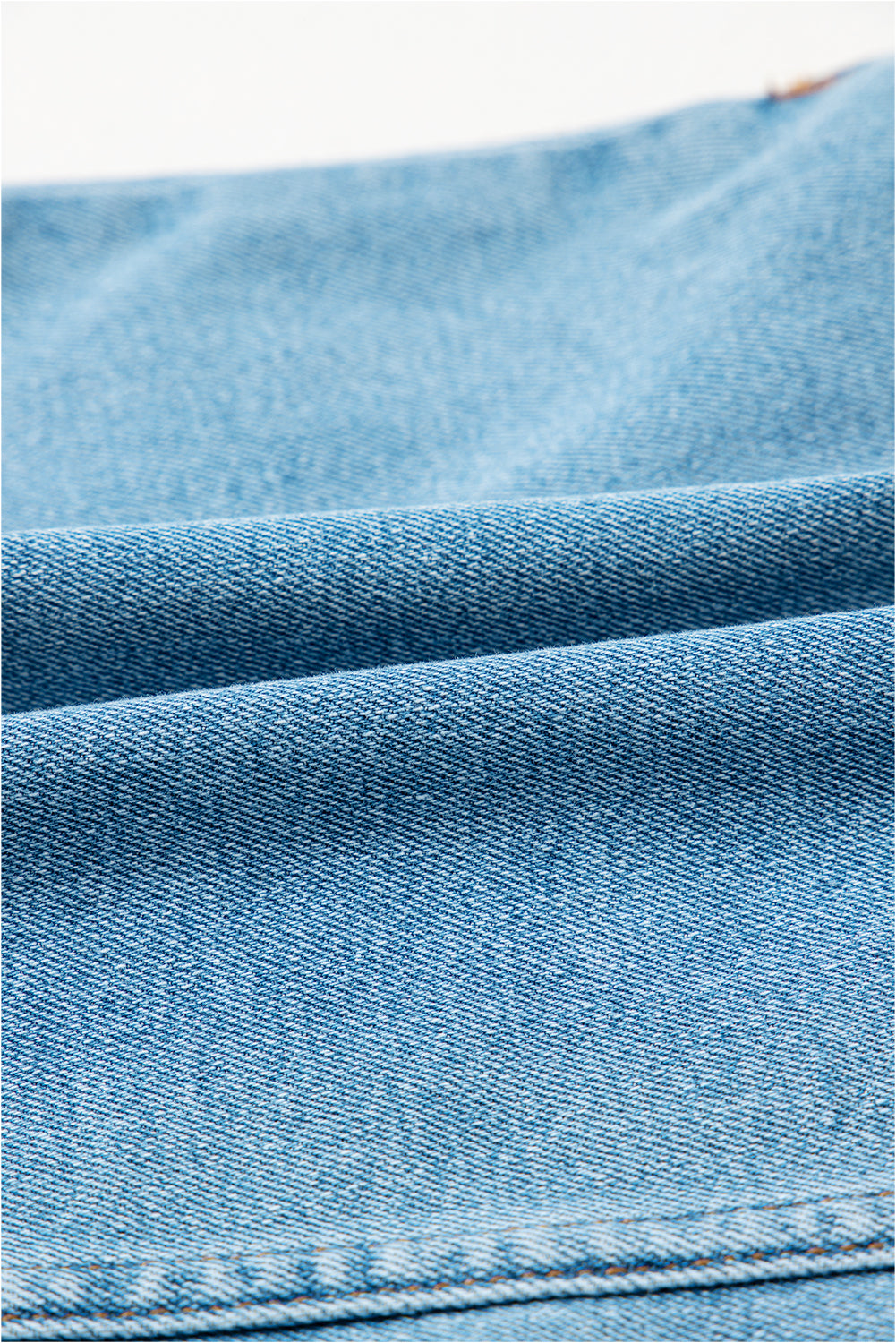 Dusk Blue Acid Washed Bowknot Details High Waist Denim Skirt - Velvet Stardust Co.