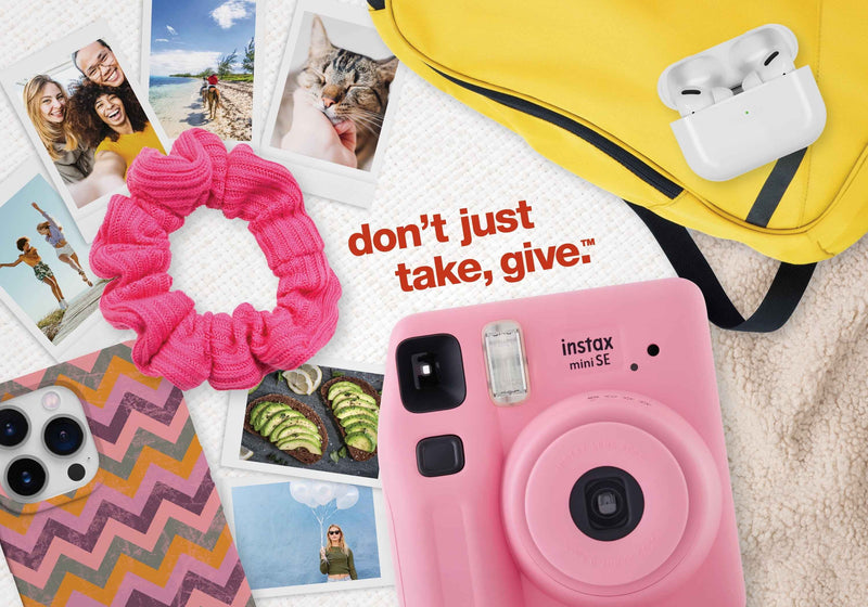 Fujifilm Instax Mini SE Instant Camera + 10-Pack Film – Pink Edition