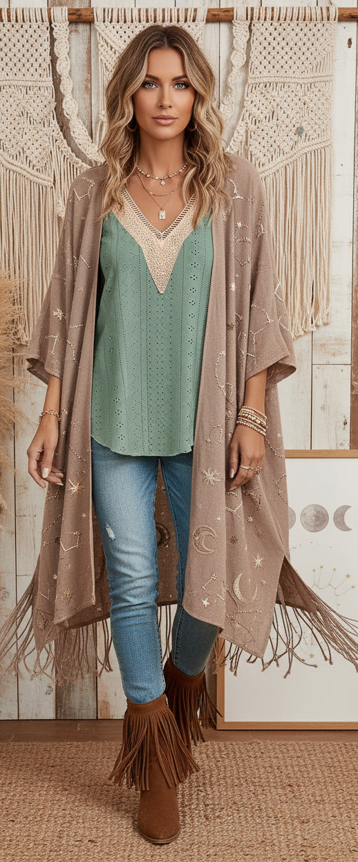 Mist Green Lace Crochet Splicing V Neck Loose Fit Tank Top - Velvet Stardust Co.