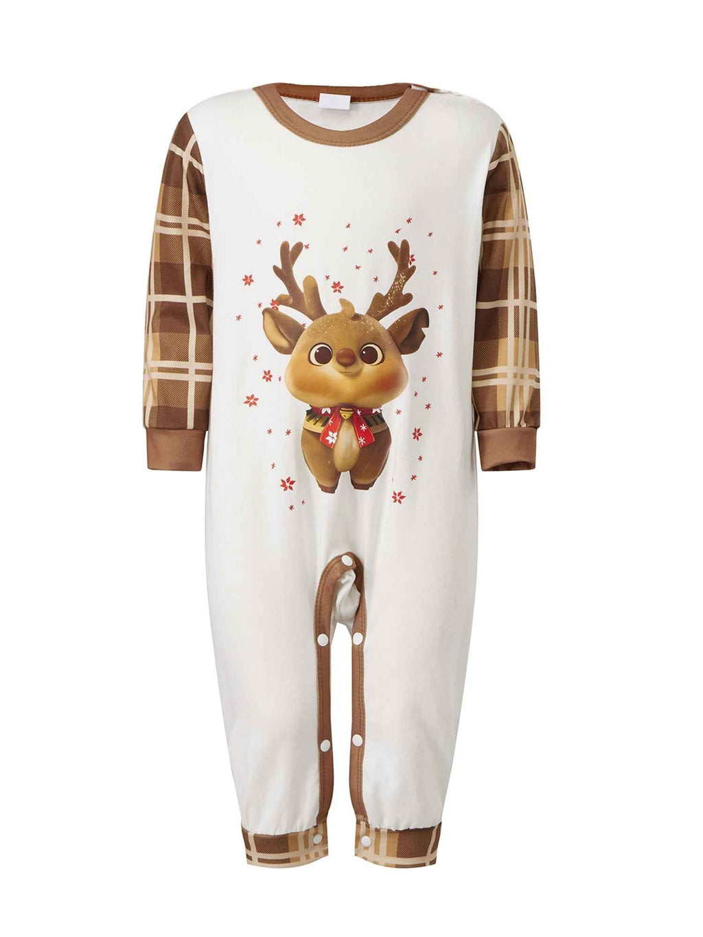 Jaweiwi Family Matching Christmas Pajama Set – Cozy Reindeer Plaid Sleepwear for the Holidays