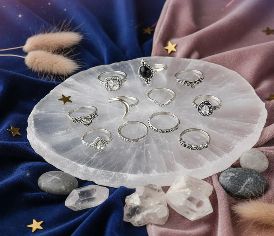 Alloy Synthetic Crystal 11-Piece Ring Set- Velvet Stardust Co. - Velvet Stardust Co.