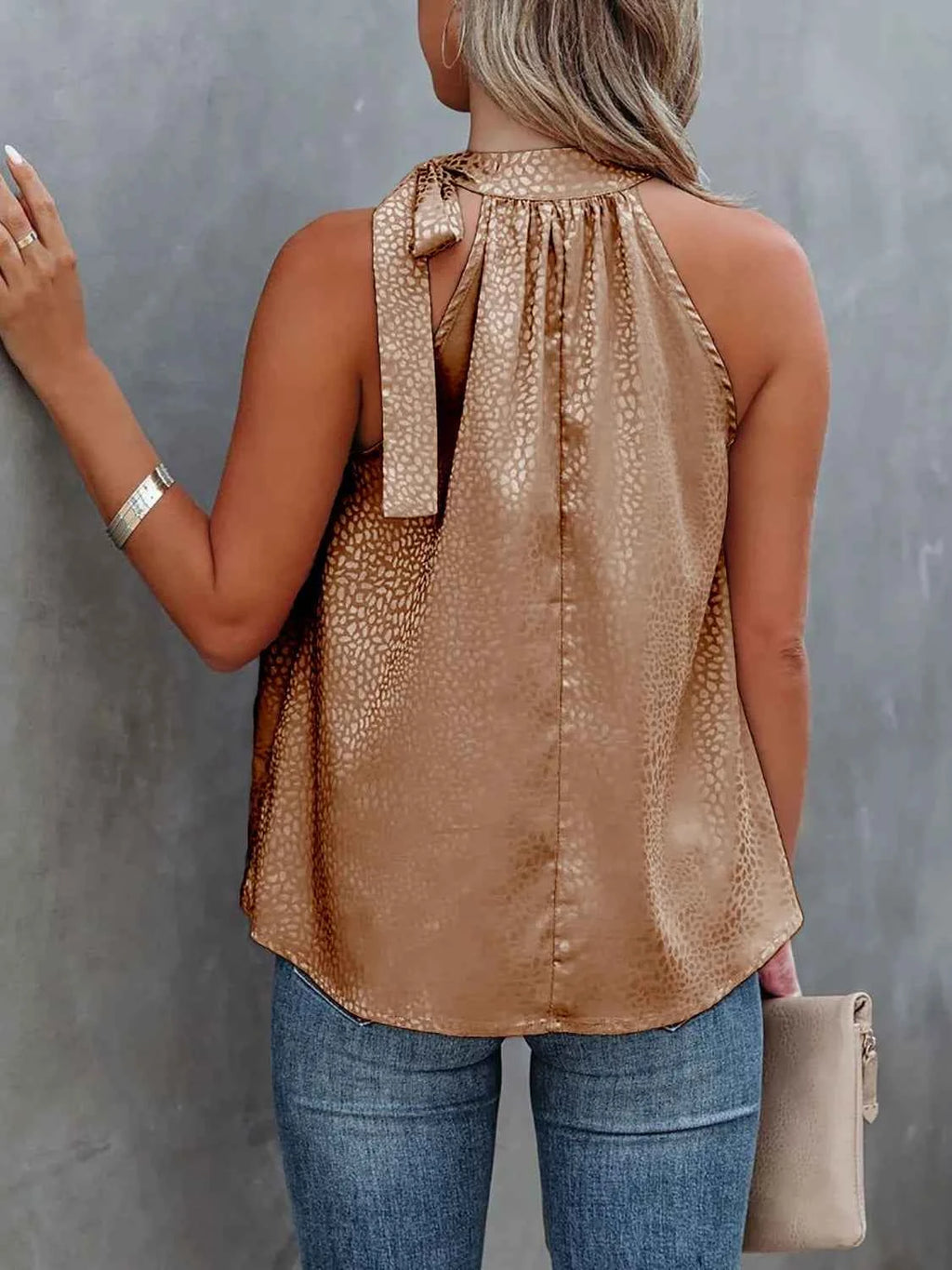 Animal Print Tied Cami - Velvet Stardust Co.