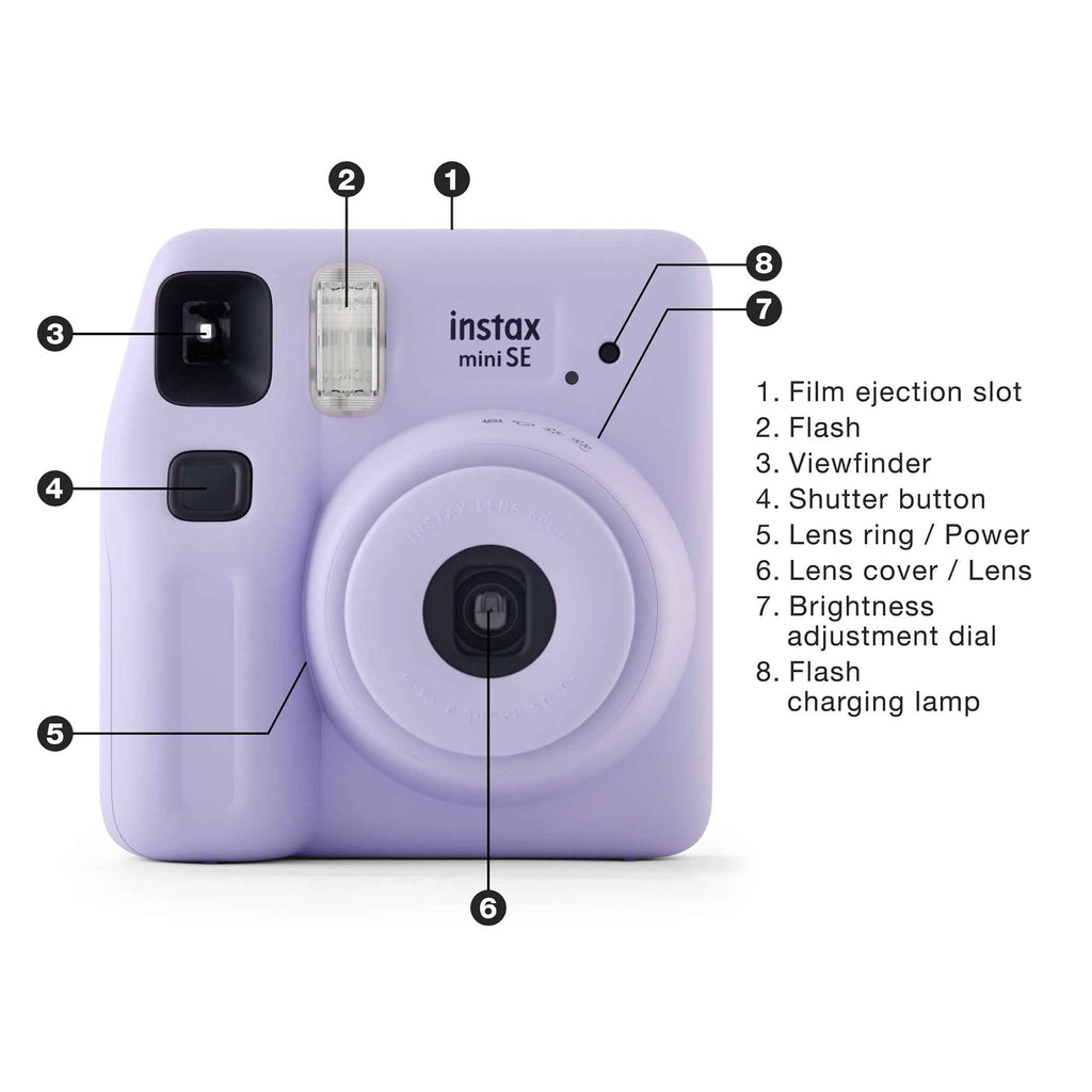 Fujifilm Instax Mini SE Instant Camera + 10-Pack Film – Pink Edition