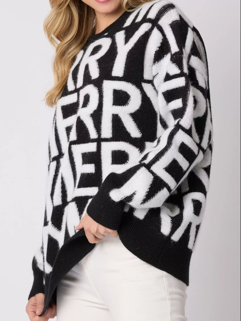 Christmas Merry Festive Holiday Sweater - Velvet Stardust Co.