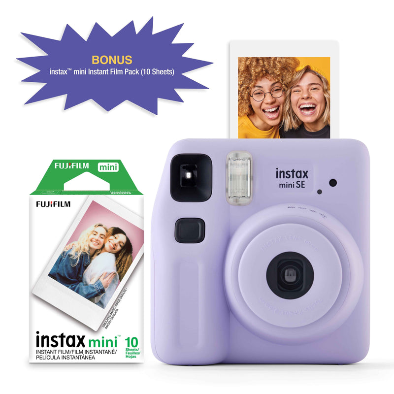 Fujifilm Instax Mini SE Instant Camera + 10-Pack Film – Pink Edition