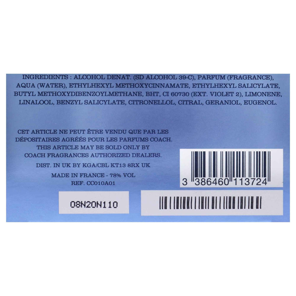 Coach® Blue Eau de Toilette – Cologne for Men (3.3 oz)
Modern, confident, and effortlessly cool