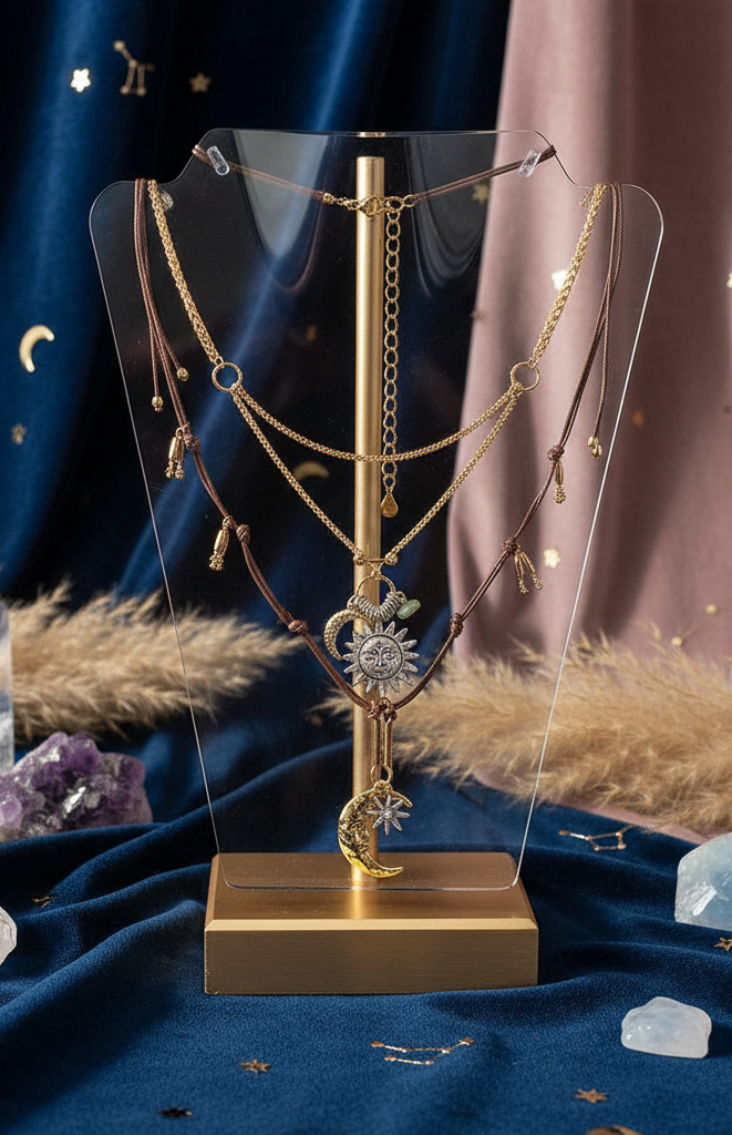 Moon & Sun Pendant Necklace - Velvet Stardust Co.