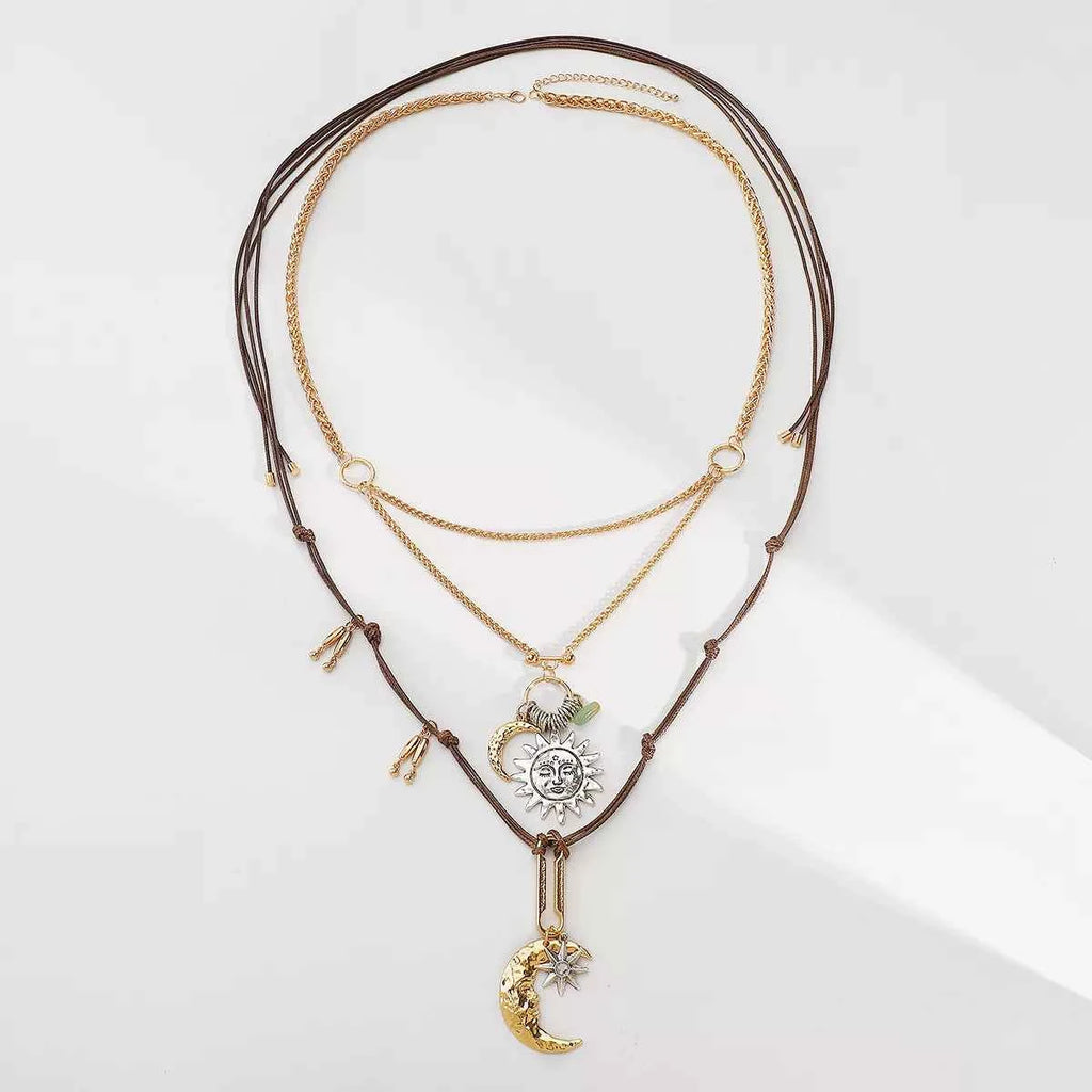 Moon & Sun Pendant Necklace
