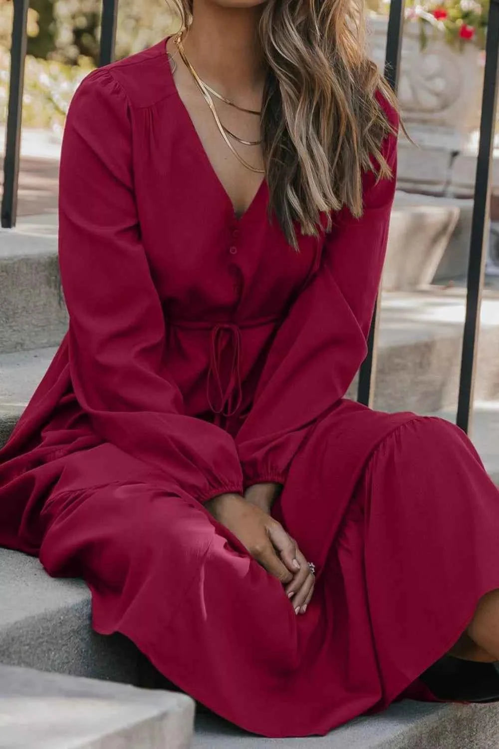 Leopard Trim Notched Neck Short Puff Sleeve Shift Mini Dress