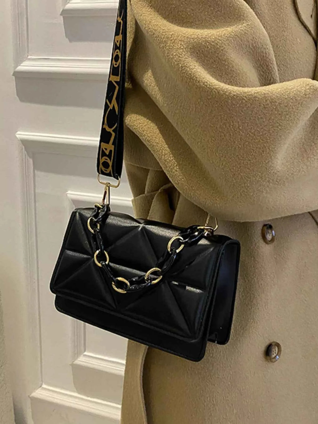 Quilted Adjustable Strap Crossbody Bag - Velvet Stardust Co.