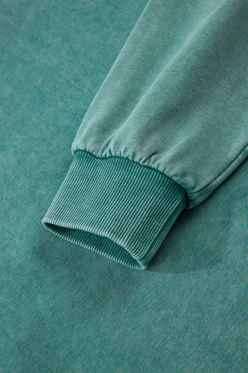 Cozy Mineral Wash Half Zip Hoodie