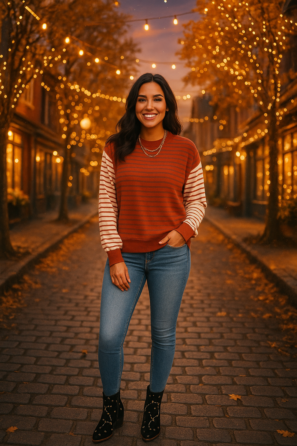 Striped Color Block Long Sleeve Sweatshirt