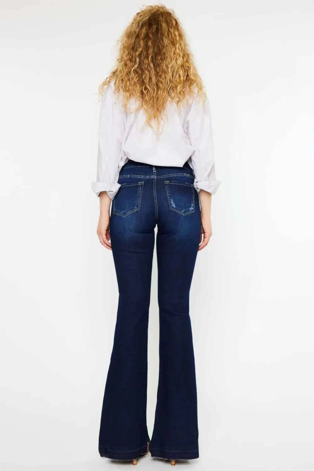 Kancan Mid Rise Slim Flare Jeans - Velvet Stardust Co.
