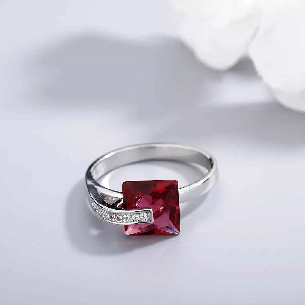 925 Sterling Silver Square Ring