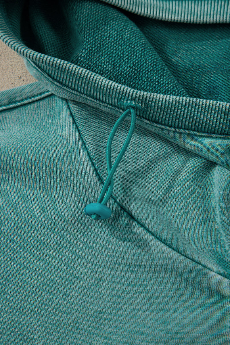 Cozy Mineral Wash Half Zip Hoodie