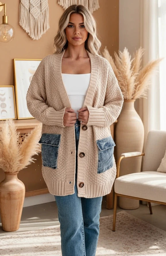 Cozy Textured Open-Front Knit Cardigan – Soft Everyday Layer