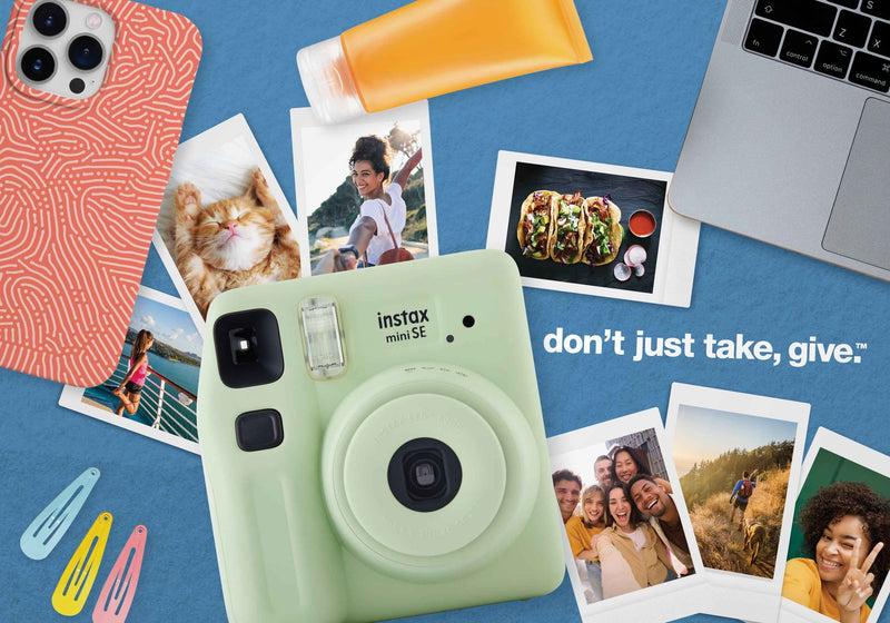 Fujifilm Instax Mini SE Instant Camera + 10-Pack Film – Pink Edition