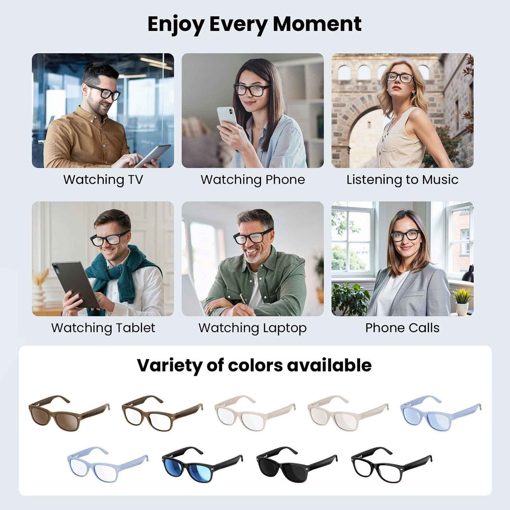 Classic Shiny Black – weariQ Bluetooth Smart Glasses