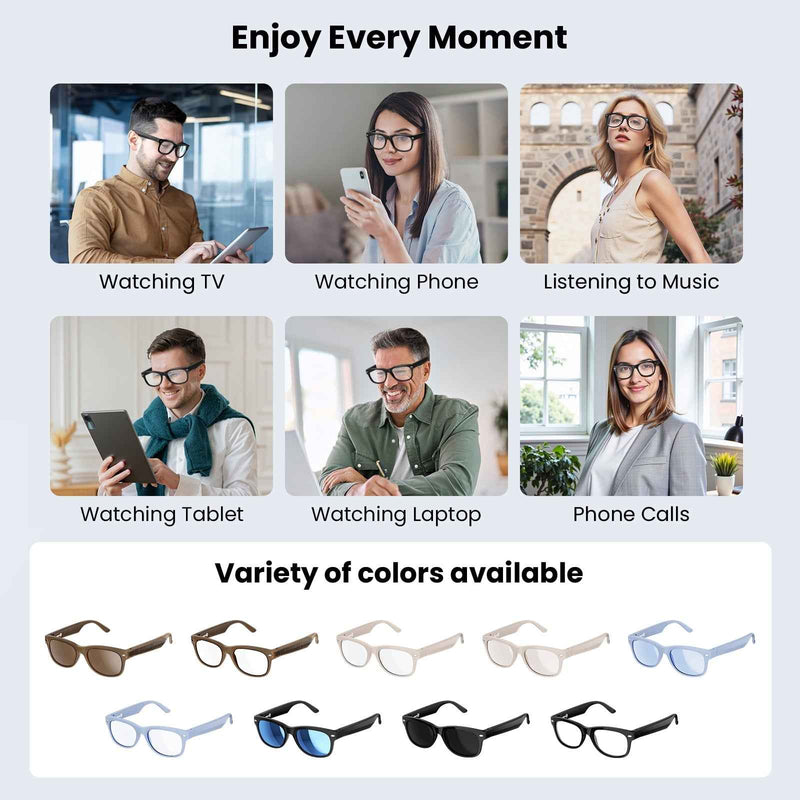 Classic Shiny Black – weariQ Bluetooth Smart Glasses