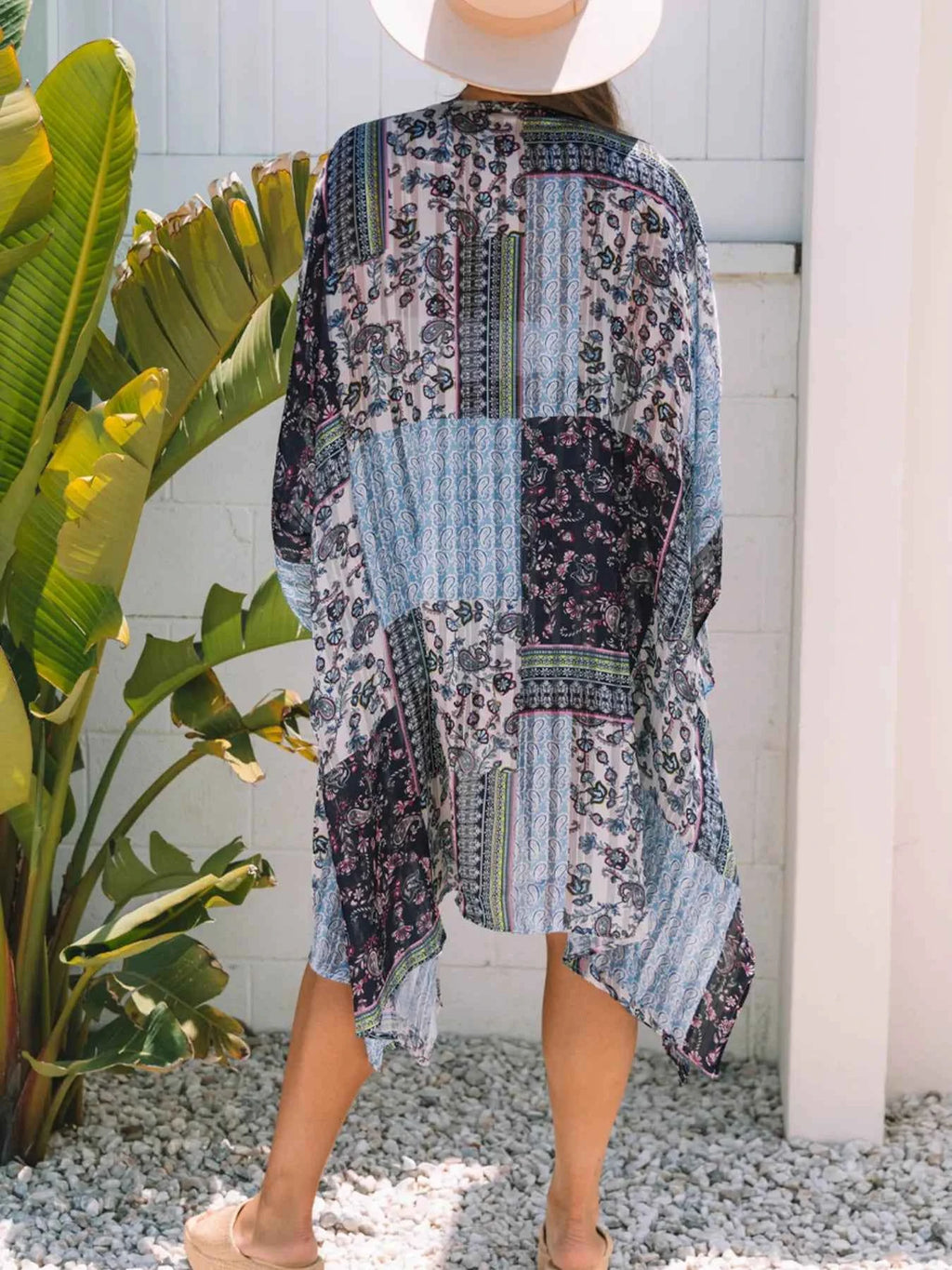 Printed Open Front Cover Up - Velvet Stardust Co.