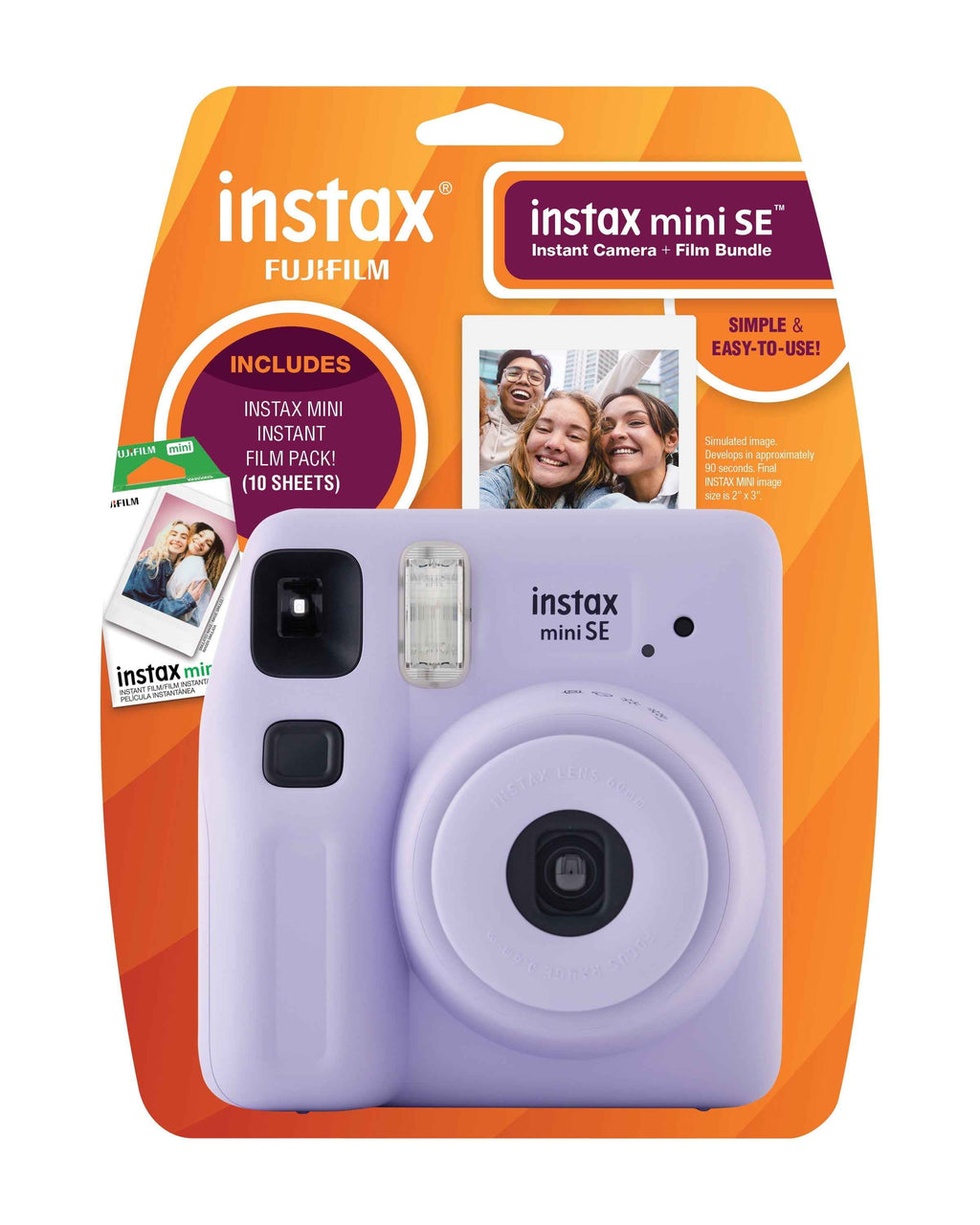 Fujifilm Instax Mini SE Instant Camera + 10-Pack Film – Pink Edition