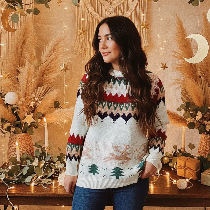 Christmas Element Long Sleeve Sweater