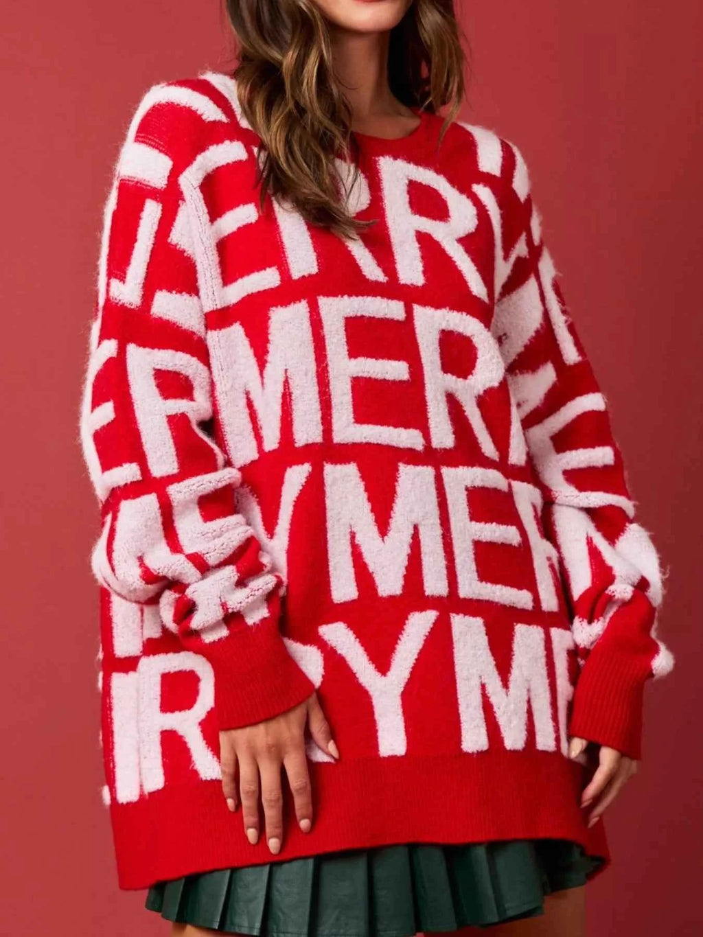 Christmas Merry Festive Holiday Sweater - Velvet Stardust Co.