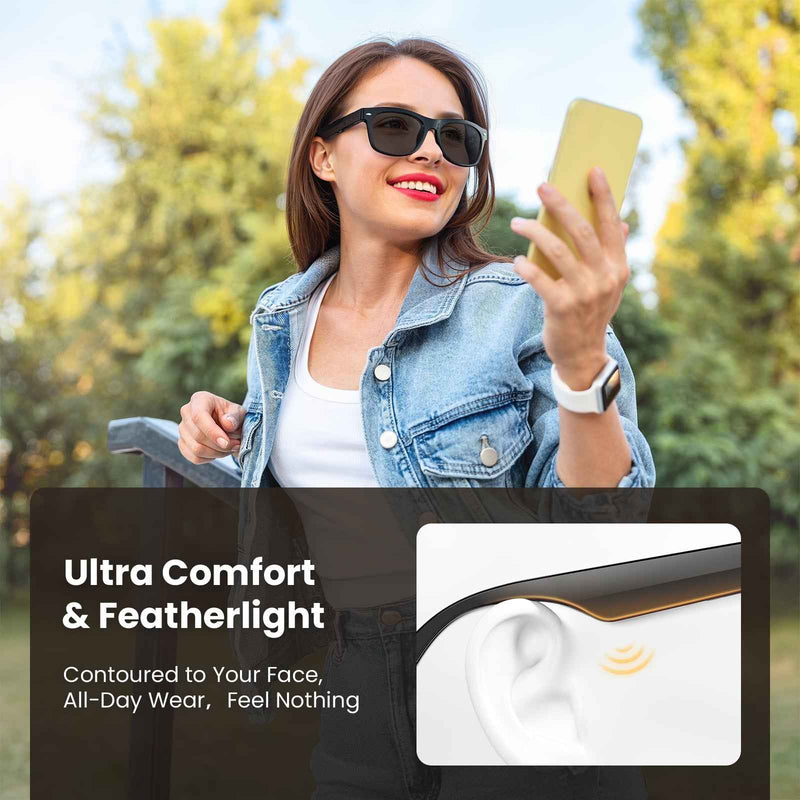 Classic Shiny Black – weariQ Bluetooth Smart Glasses