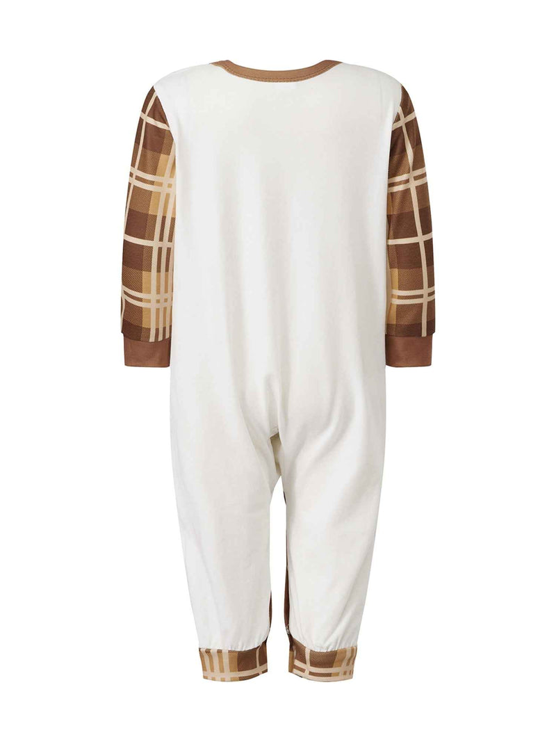 Jaweiwi Family Matching Christmas Pajama Set – Cozy Reindeer Plaid Sleepwear for the Holidays