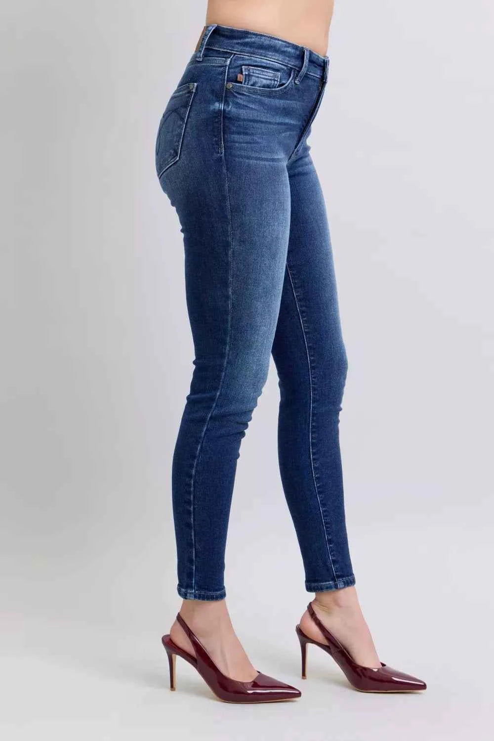 Judy Blue Full Size Washed Thermal Skinny Jeans Plus Size