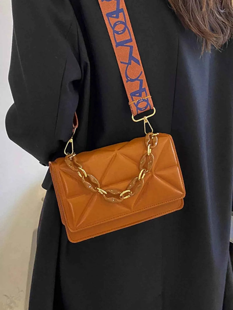 Quilted Adjustable Strap Crossbody Bag