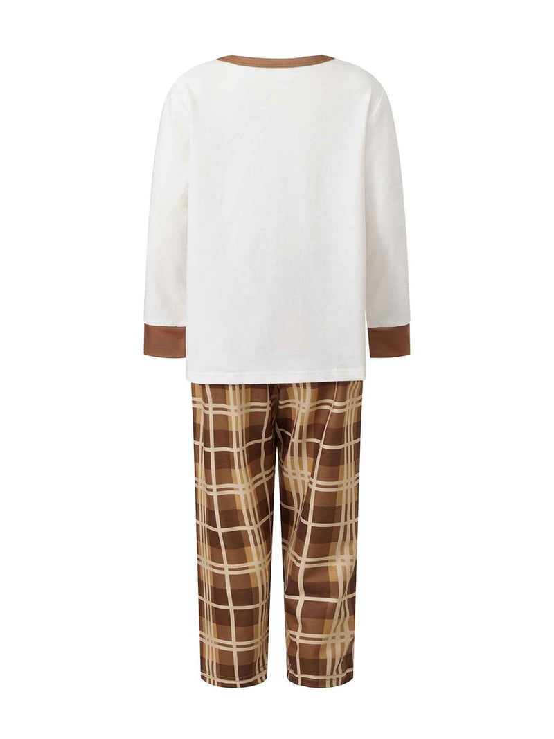 Jaweiwi Family Matching Christmas Pajama Set – Cozy Reindeer Plaid Sleepwear for the Holidays