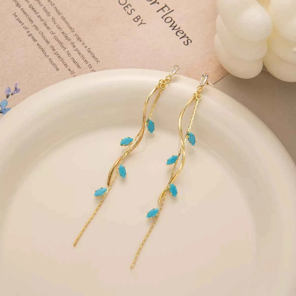 18K Gold-Plated Chain Drop Earrings - Velvet Stardust Co.