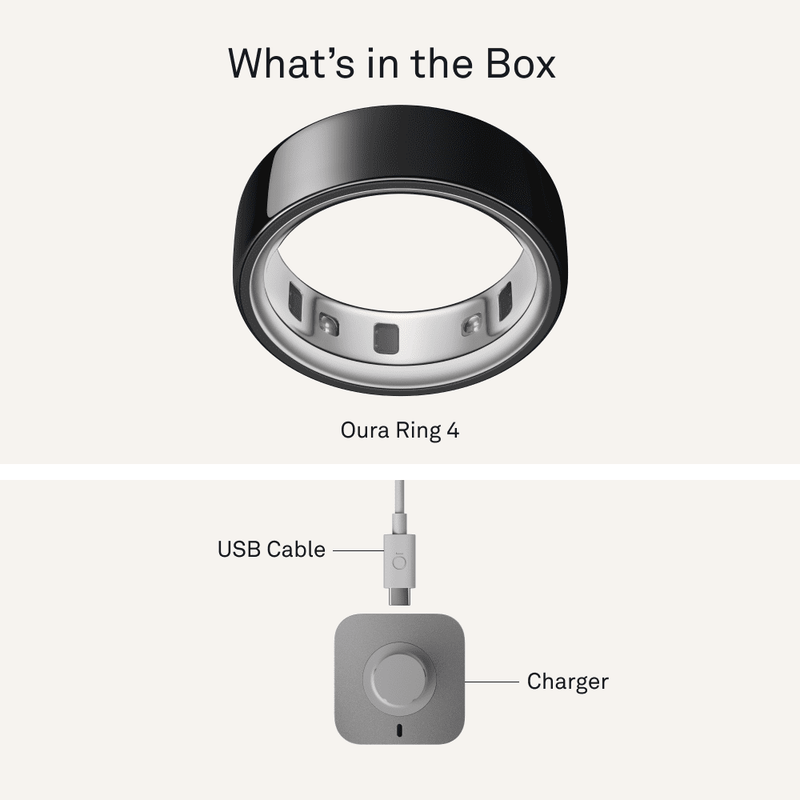 Oura Ring 4 – Smart Titanium Wellness Ring for Sleep, Fitness & Heart Tracking (8-Day Battery)