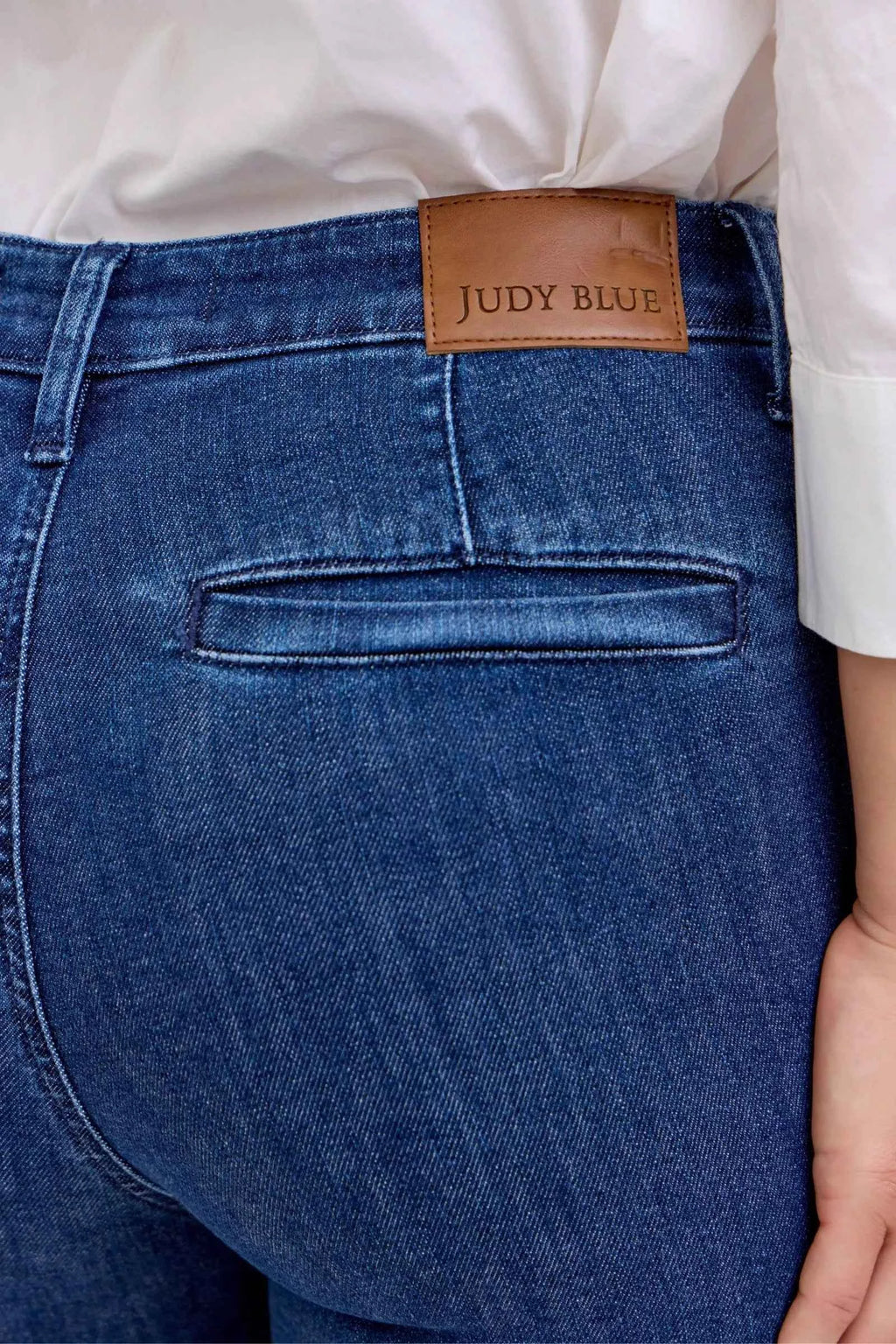 Judy Blue High Waist Flare Jeans with Front Patch Pockets - Velvet Stardust Co.