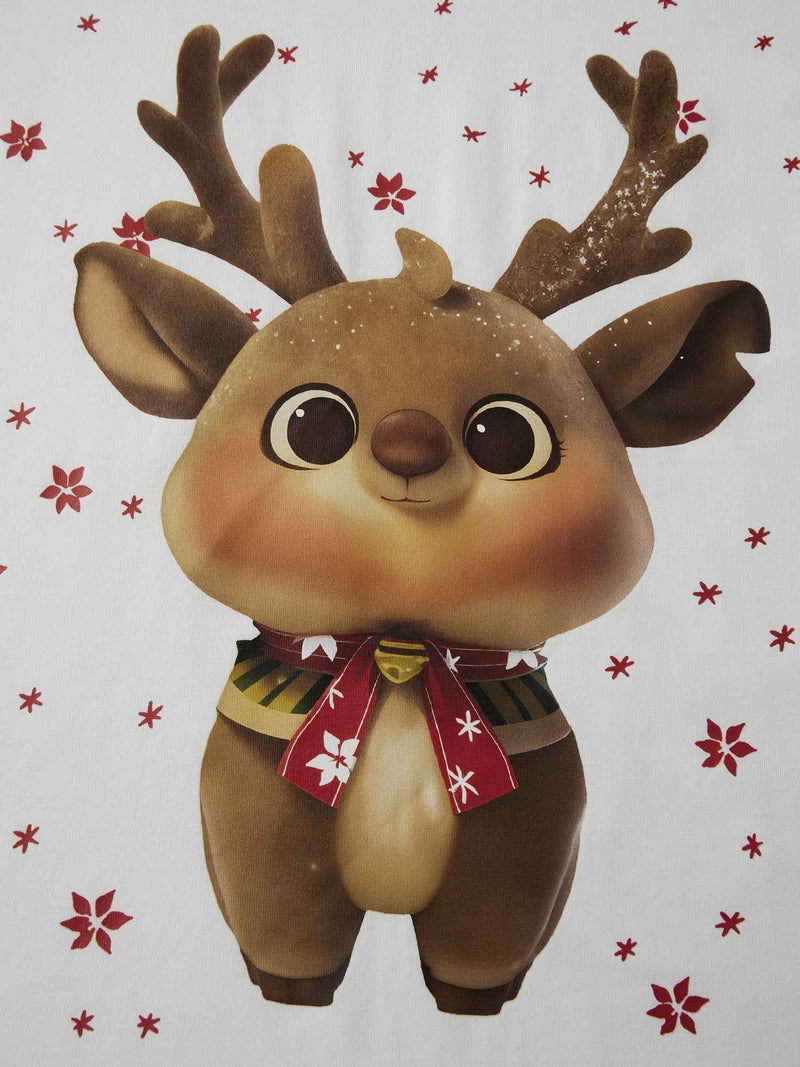 Jaweiwi Family Matching Christmas Pajama Set – Cozy Reindeer Plaid Sleepwear for the Holidays