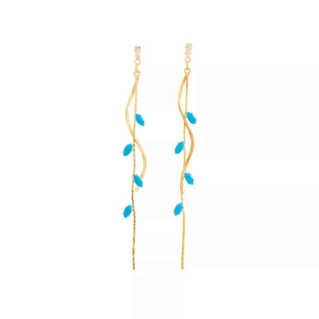 18K Gold-Plated Chain Drop Earrings - Velvet Stardust Co.