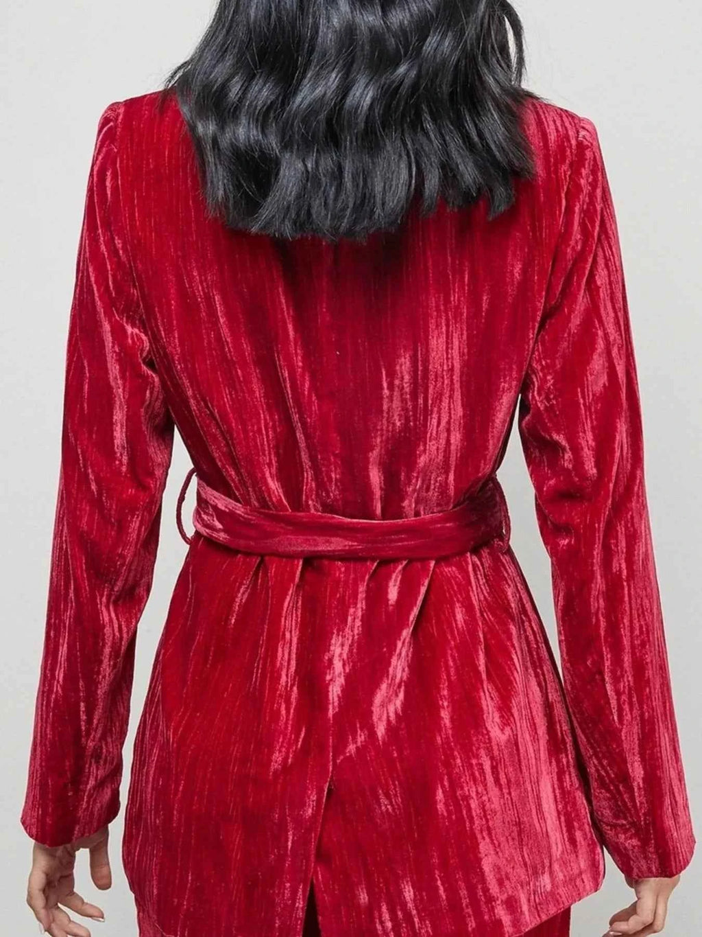 Velvet Lapel Collar Blazer & Pants Set - Velvet Stardust Co. - Velvet Stardust Co.