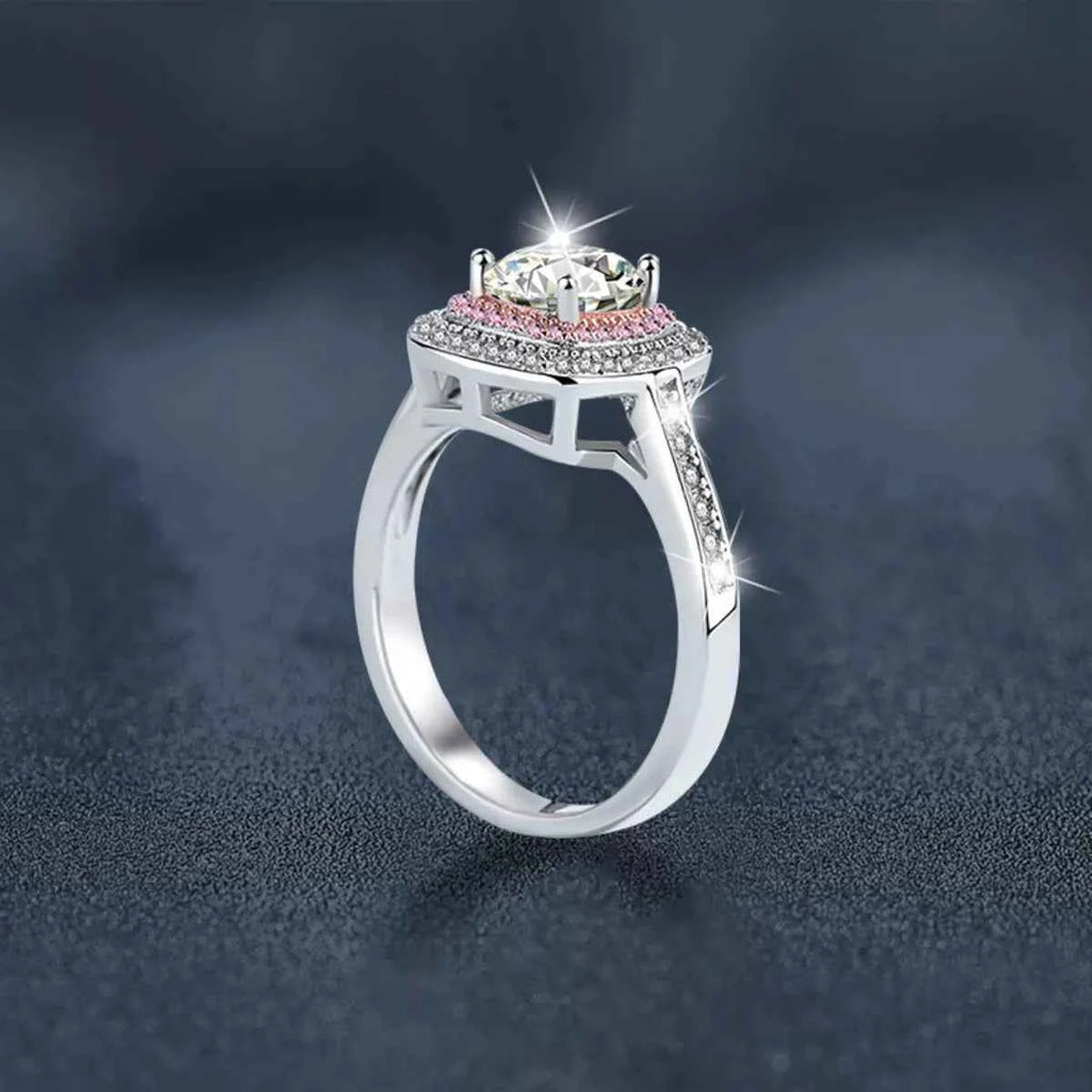 1 Carat Moissanite 925 Sterling Silver Ring