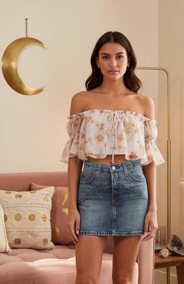 SO ME Washed Denim Mini Skirt with Pockets - Velvet Stardust Co.