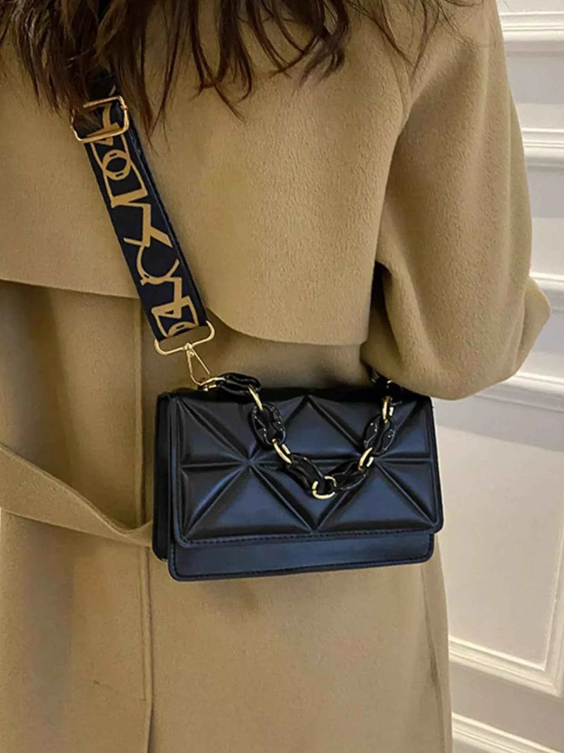 Quilted Adjustable Strap Crossbody Bag