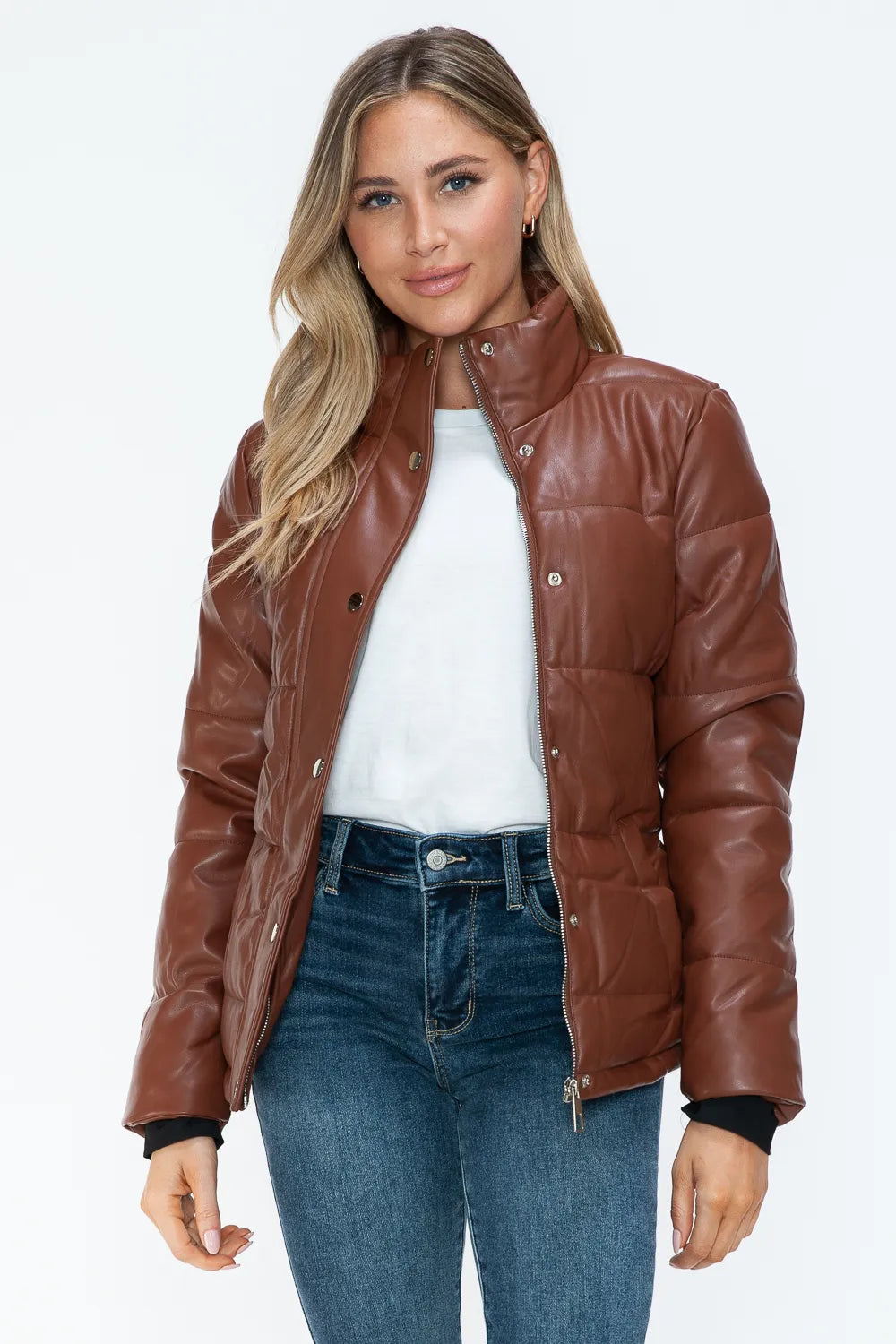 YMI Pocketed Zip Up Turtleneck Puffer Jacket - Velvet Stardust Co. - Velvet Stardust Co.
