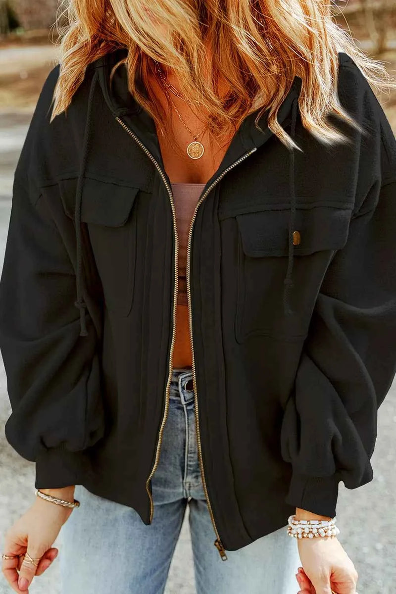 Casual Zip Up Jacket with Pockets
